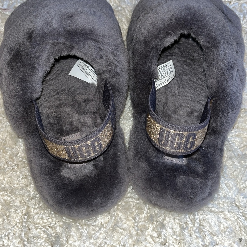 Gray/Purple with Gold detail Fluff Yeah UGGs. - Picture 3 of 6